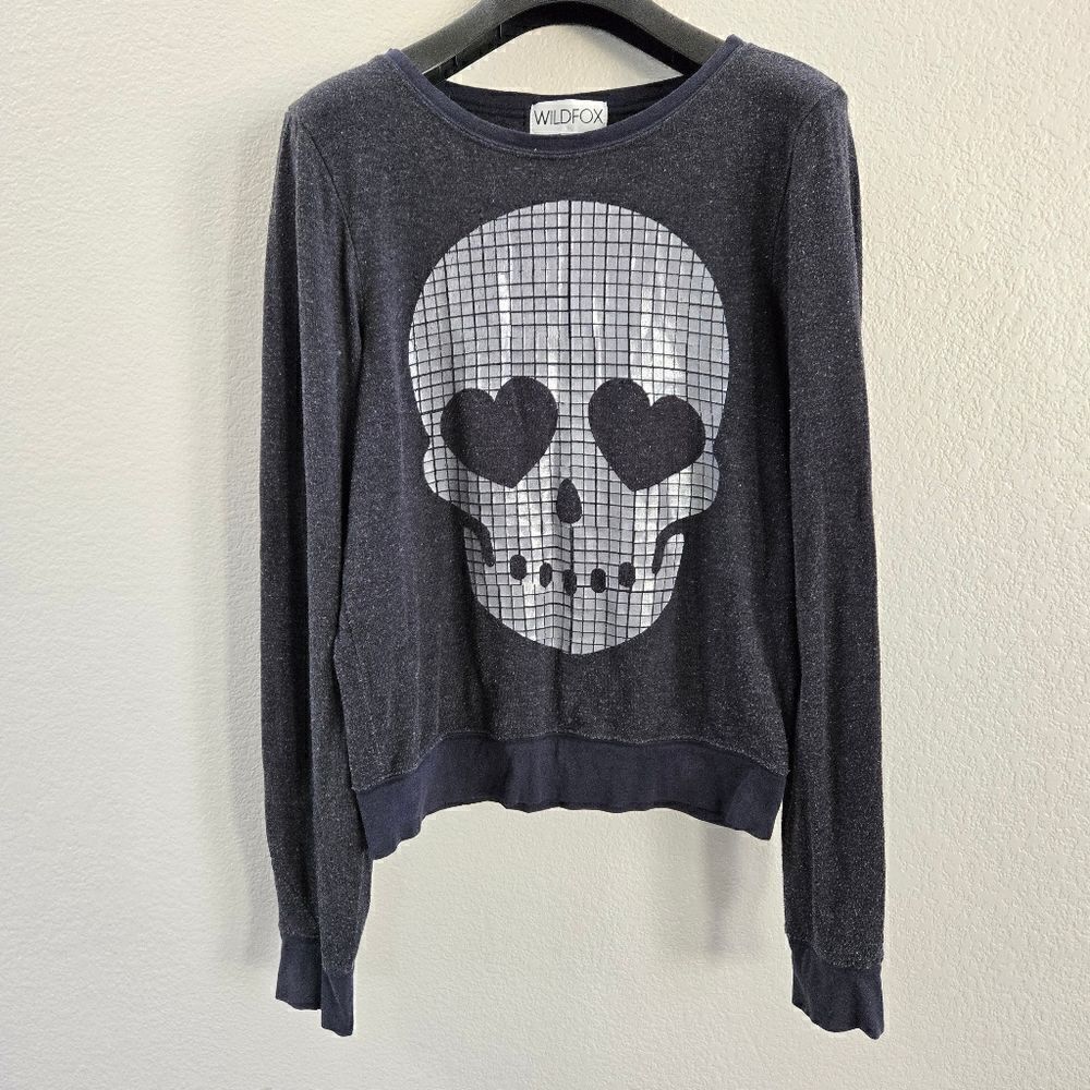 Wildfox skull Sweater Sweatshirt top size S